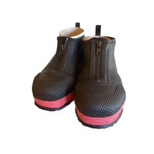 Bogs Unisex Overshoe Zip CT Waterproof Boots Size 6 Black Red